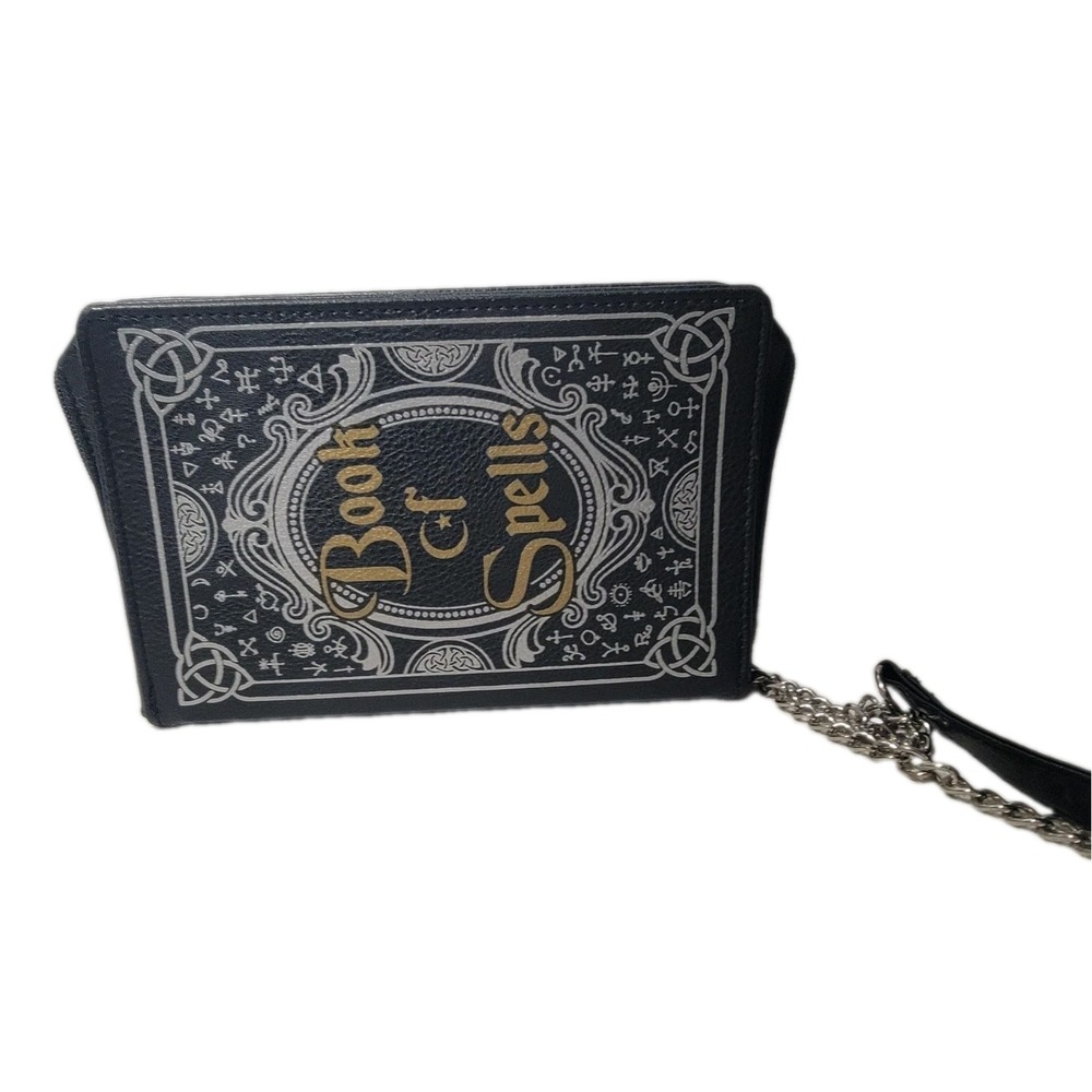 Book of Spells Clutch Purse Crossbody Bag Goth Whimsygoth Halloween Witchy Black